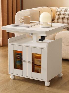 升降茶几餐桌二合一简约折叠边几移动小户型多功能客厅折叠茶桌