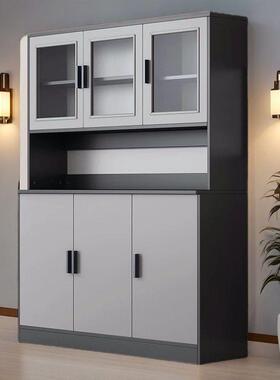 茶水柜靠墙一体客厅置物柜灰色橱柜厨房收纳柜子储物柜备餐边柜