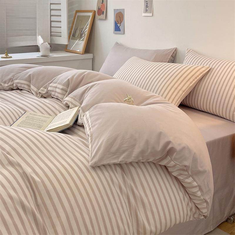 全棉床上四件套学生宿舍全棉床单床笠四季通用被套枕套床上套件