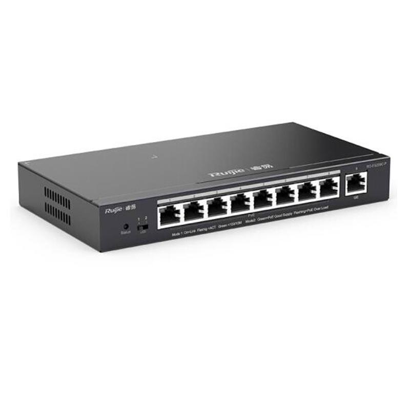 锐捷（Ruijie）智能监控8口Poe交换机RG-ES209C-P 企业级监控工程