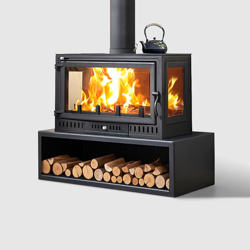 壁炉真火木柴取暖壁炉铸铁燃木柴火炉民宿别墅室内可做饭真火壁炉