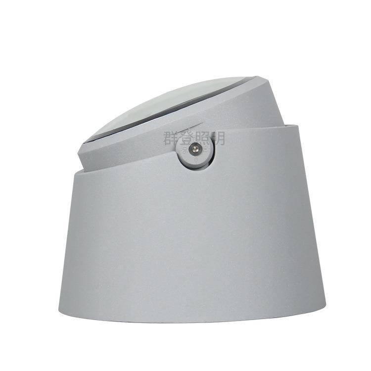 新款弧面玻璃桶形投光灯 凸面可调角度半埋地led带底座桶状照树灯