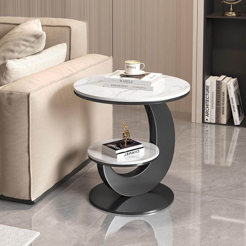轻奢边几客厅阳台圆桌高级沙发边桌双层简易茶几家用创意小桌子,3C数码配件,其它配件,淘宝优惠券,粉丝福利购,淘宝优惠卷