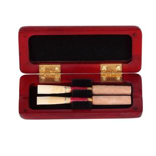 双簧管实木哨片盒2支装便携哨片收纳盒防晒哨片保护盒簧片存放盒