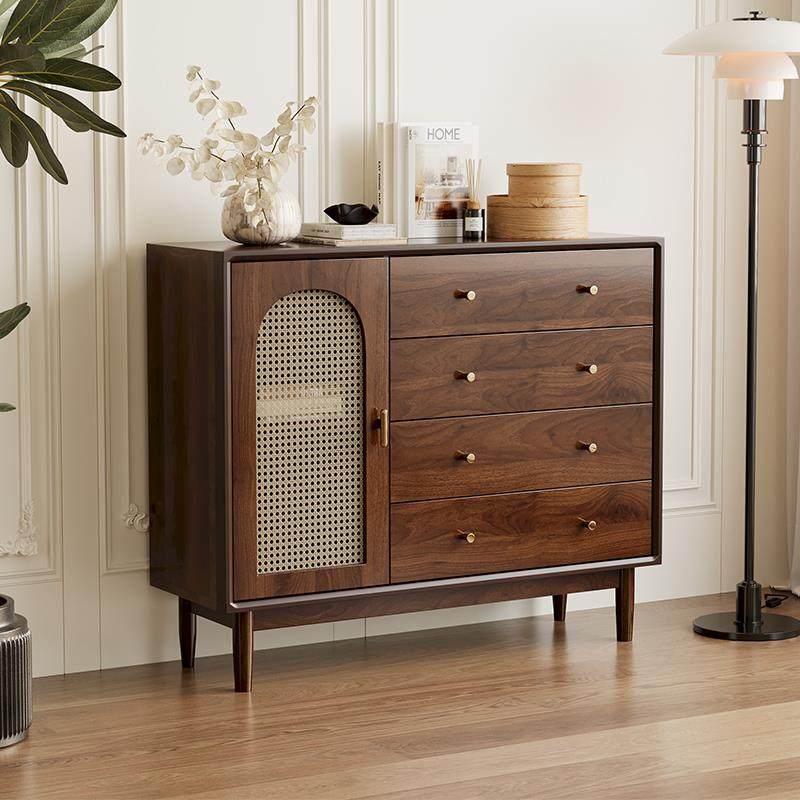 斗柜客厅收纳柜小立柜复古藤编实木腿置物柜卧室靠墙储物柜抽屉柜,鲜花速递/花卉仿真/绿植园艺,割草机/草坪机,淘宝优惠券,粉丝福利购,淘宝优惠卷