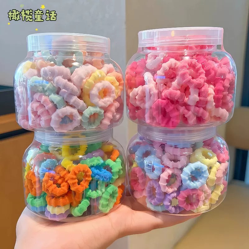 儿童拇指发圈高弹力耐用发绳扎头不伤发橡皮筋头绳女多用婴儿发绳图片