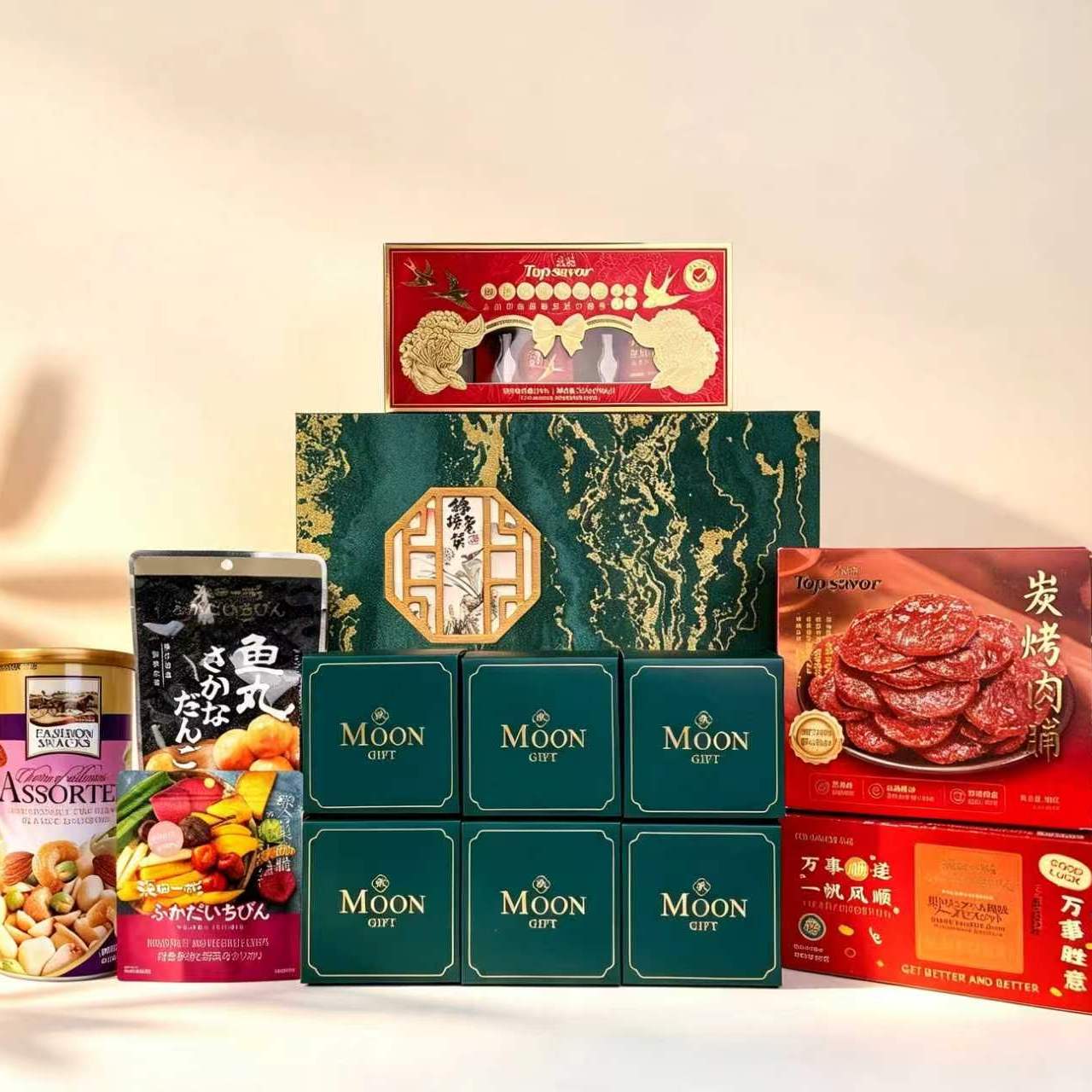 中国风糕点中秋月饼礼盒零食坚果大礼包佳节送礼伴手礼员工福利品