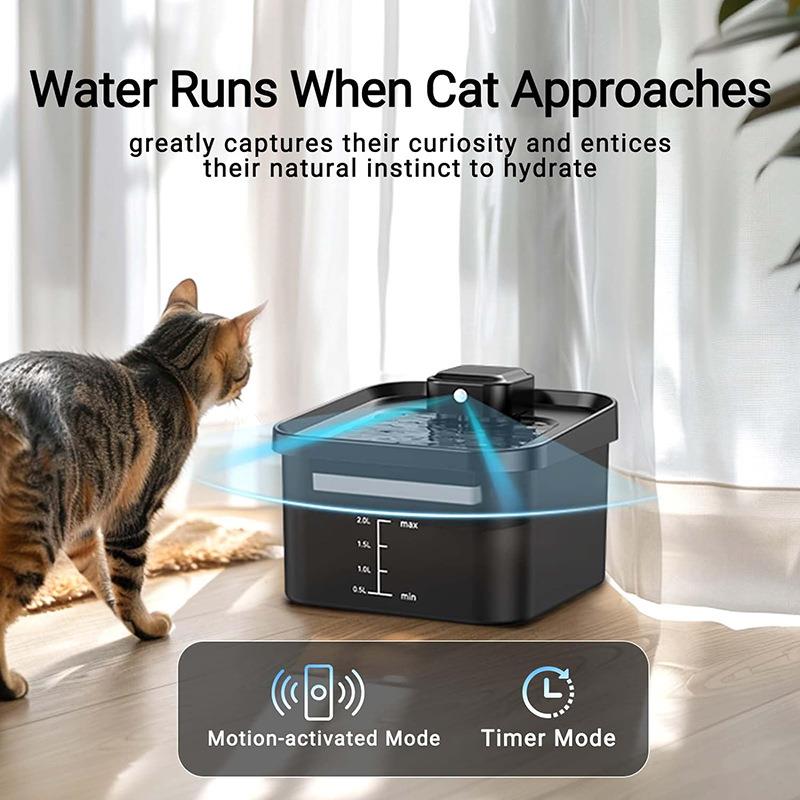 猫咪饮水机器宠物自动消毒杀菌无线感应流动水水电分离跨境狗通用