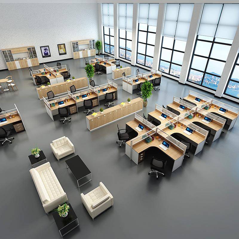 职员办公桌椅 现代实用电脑桌隔断屏风卡座组合 办公家具按需生产