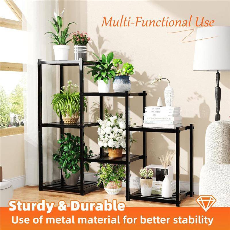 跨境多层花架落地式绿萝室内装饰置物架客厅铁艺阳台盆景花盆架子