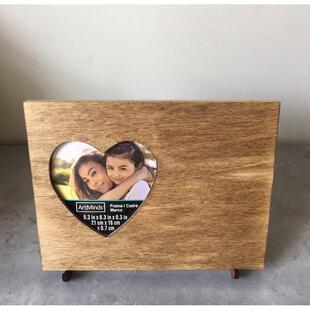 木质相框摆台照片全家福照片家庭合影照留念节日礼物心形相框支架