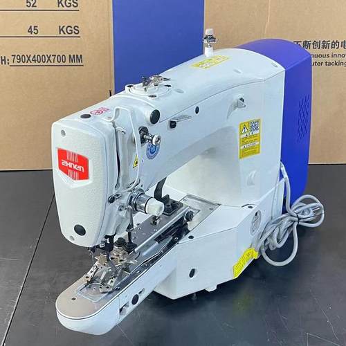 1903高速电子钉扣机有底线水洗不散线电脑钉扣机