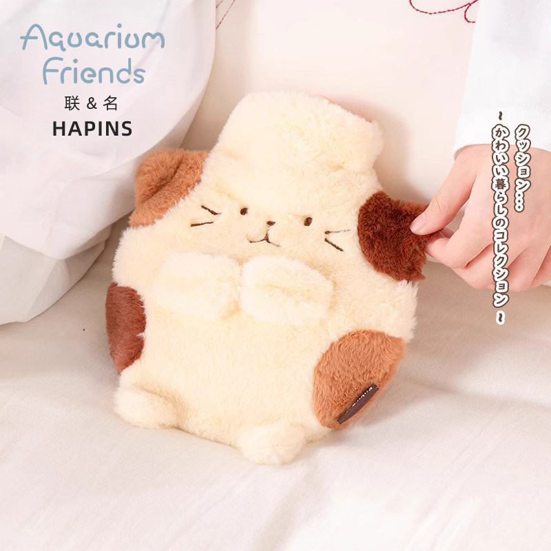 联名LIVHEART可爱小猫毛绒暖手热水袋防爆暖水袋注水灌水小暖手宝