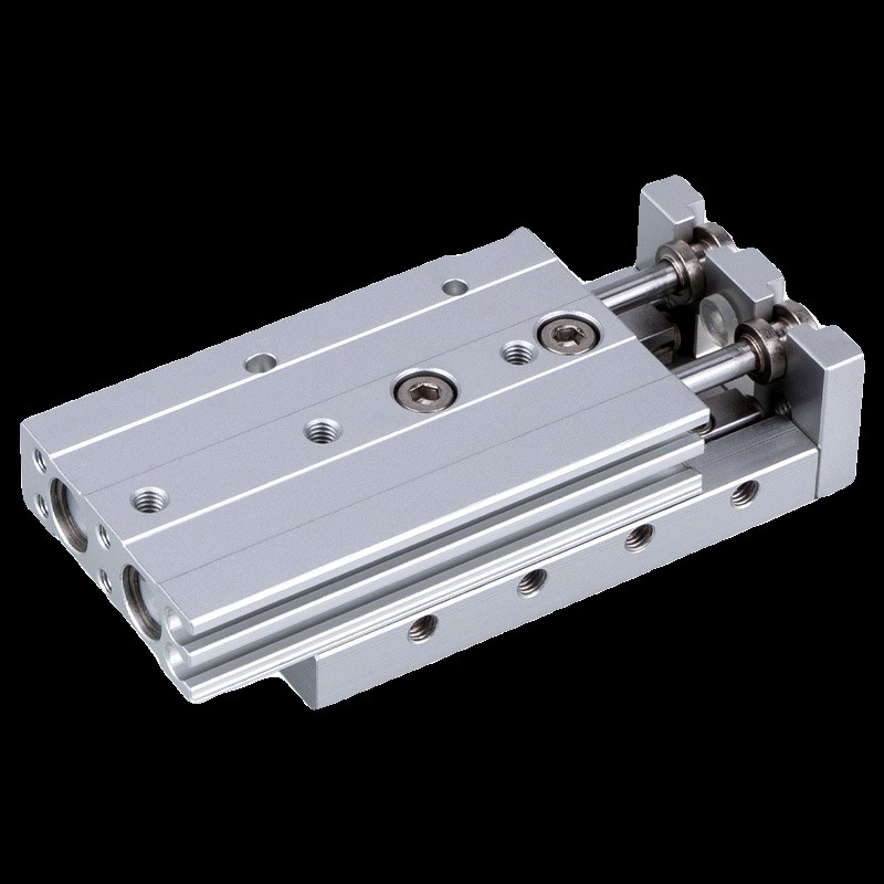 亚德客HLQ导轨滑台气缸HLQL6/8/12/16/20-10X30X50X100SA可调螺钉