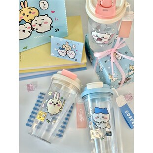 生日礼物吉伊卡哇chiikawa实用双饮吸管水杯送朋友女生男生儿童