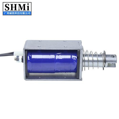 LY019拉力74N撞击牵引直流电磁铁12V大吸力推拉式拉杆强磁线圈