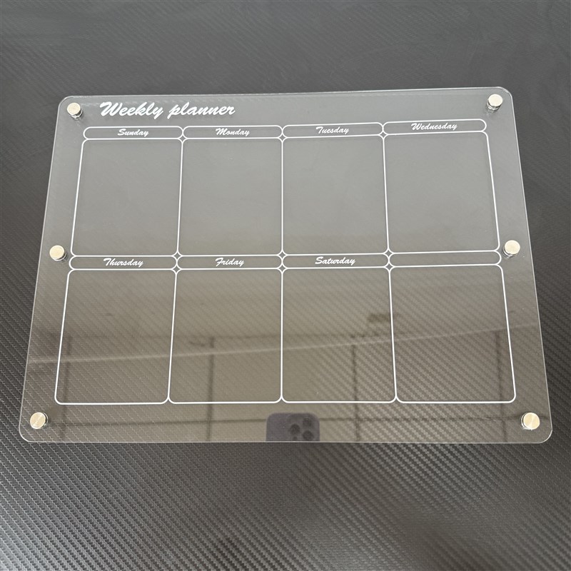 超高清!超顺畅!亚克力透明备忘录写字板周计划表磁吸留言冰箱贴