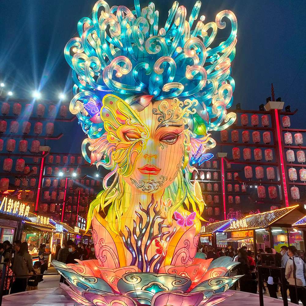 2025年自贡景区花灯蛇年新年彩灯创意幻彩元旦山海经花灯云霄节用