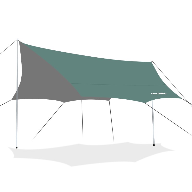 恩可莫钛黑胶天幕帐篷户外露营免搭建遮阳棚桌椅六件套野营防雨布