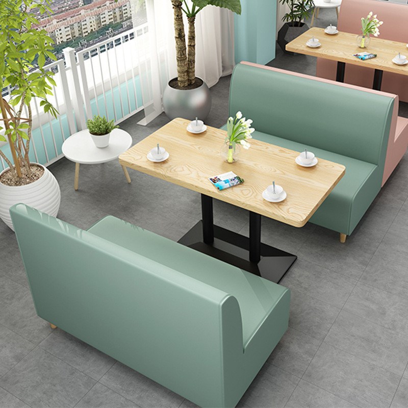 奶茶店桌椅组合简约清新靠墙卡座沙发甜品餐厅家用清网红吧咖啡厅