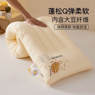 如奕全棉大豆纤维双人长枕头枕芯护颈椎助睡眠亲子长款条形大枕头