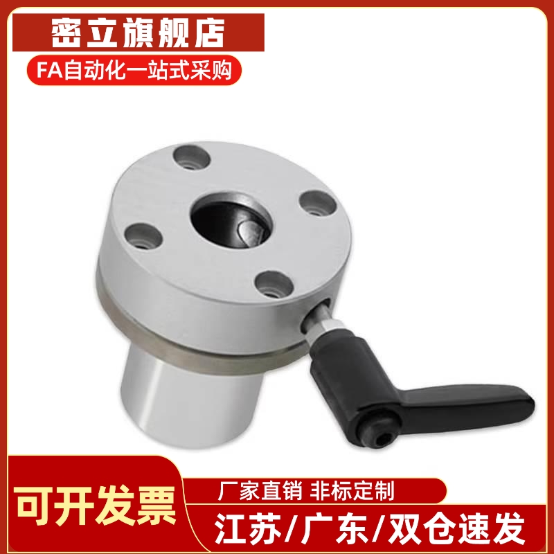 同米思米带夹紧把手直线轴承LHRC LHRLC16/20/25/30带法兰单衬型