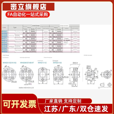 WHG41-M8浮动接头组件WHG46 WHG51-M16M10M3法兰怡合达M22M20/14