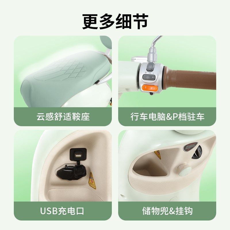 台铃蝴蝶电动摩托车智能长续航成人电动车通勤电摩门店自提