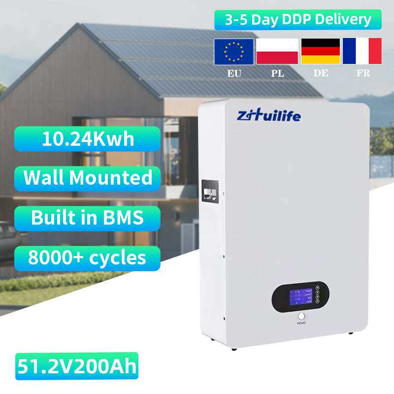 51.2V200Ah/150AH Wall-mounted LiFePO4 Solar Battery