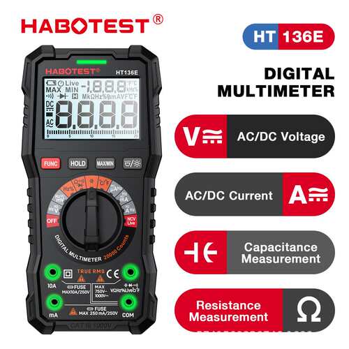 HABOTEST /华博HT136A/E 智能防烧万用表 1000V AC/DC跨境热销