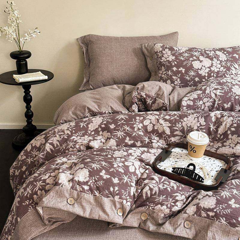 复古风亚麻双层纱四件套秋冬加厚被套罩床单四季通用高档床上用品,3C数码配件,其它配件,淘宝优惠券,粉丝福利购,淘宝优惠卷