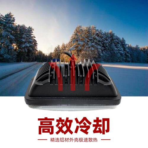 厂大家4寸60w卡车灯汽L车ED灯W0460方形越野车射哈雷摩托车货车灯