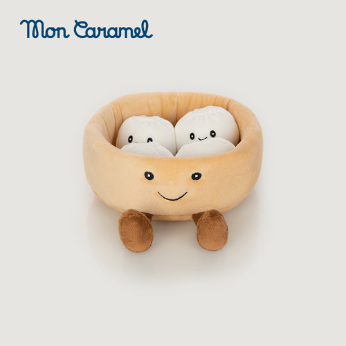 Mon Caramel可爱包子毛绒玩偶创意卡通潮玩包挂圆糯汤团小碗仔