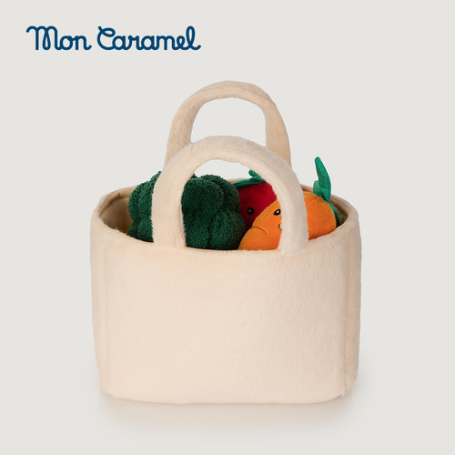 Mon Caramel毛绒蔬菜玩偶托特包迷你收纳包糯糯菜菜购物袋