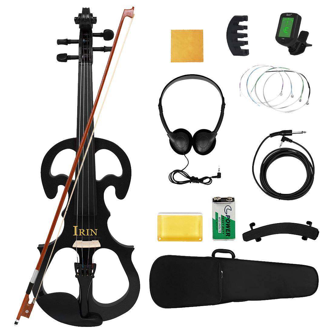 全实木高档演奏黑色电子小提琴电声小提琴初学电子静音小提琴乐器