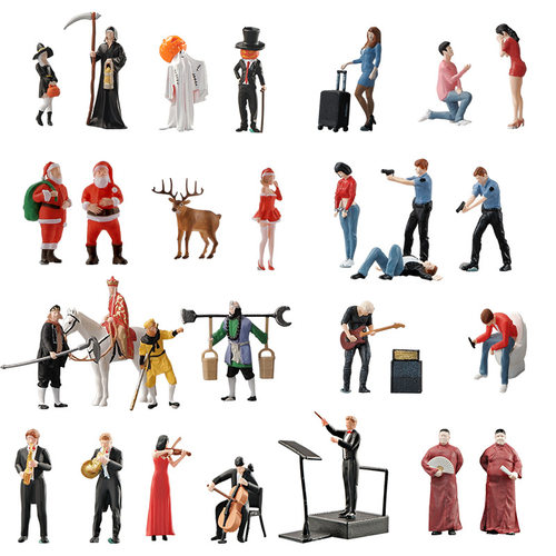 164真人物模型彩色立体成