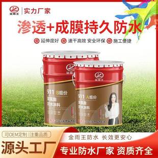 金雨王双组份911聚氨酯防水涂料油性房屋顶补漏材料裂缝修补密封