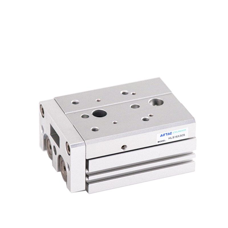 亚德客带导轨滑台气缸HLS6/8/12/16/20/25*10X20X30X40/50X75SABF
