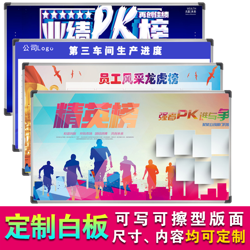 定制磁性吸铁印刷硬白板移动支架式立式钢化玻璃挂式生产计划进度