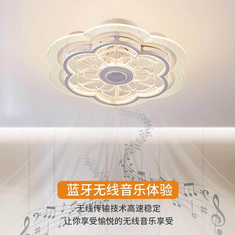 薄款吸顶灯带电风扇灯吊顶一体现代简约吊灯餐厅卧室灯静音吊扇灯
