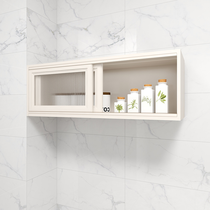 防水太空铝移门吊柜厨房s墙壁玻璃拉门收纳柜浴室趟门壁挂置物柜