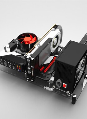 全透明有机玻璃开放式机箱主板托z架工作室电脑机箱超散热X79X99