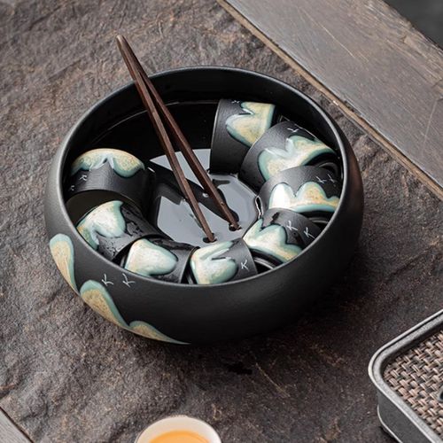茶洗茶渣缸陶瓷建水小大号水盂废水桶烟灰缸茶具配件茶水缸笔洗