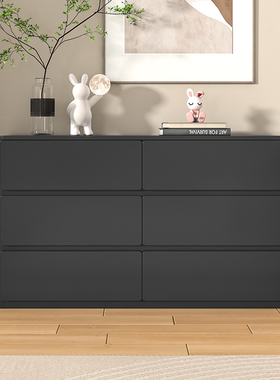 黑色斗柜a主卧40cm靠墙9斗柜超薄客厅储物柜6斗柜主卧床尾五斗柜