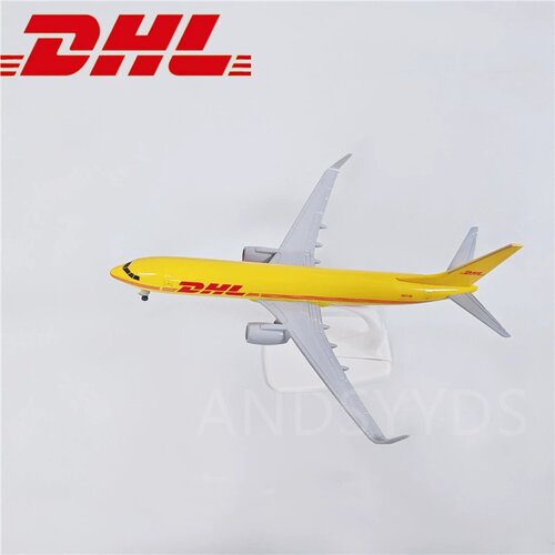 20CM合金飞机模型DHL航空波音737 起落架可拆卸静态航模摆件玩具
