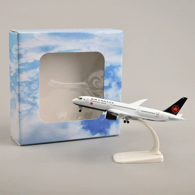 20cm B787加拿大航模仿真飞机模型静态摆件合金客机模型玩具收藏