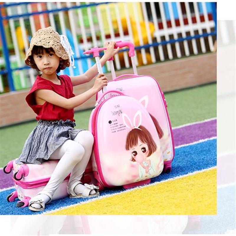 定制儿童拉杆箱16寸18寸男女孩卡通蛋壳行李箱旅行箱小学生登机箱