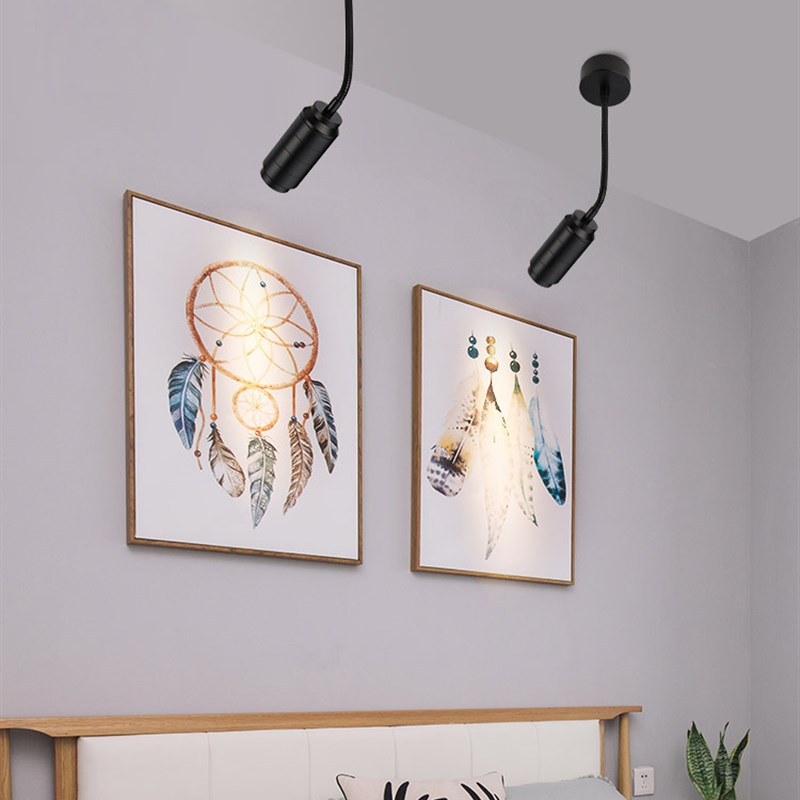 led软管小射灯明装照画背景展示柜万向迷你COB轨道吸顶长杆可弯曲