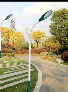 现代LED道路灯新农村改造6米8米自弯臂A字臂路灯杆公园小区户外