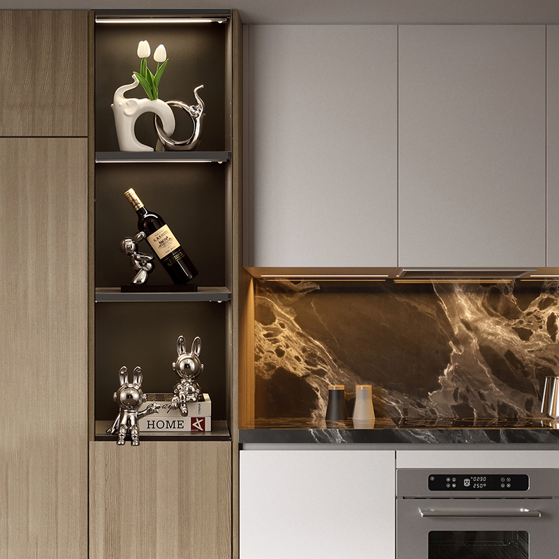 轻奢家居电视柜酒柜玄关陶瓷装饰品客厅现代餐边柜高级感摆件